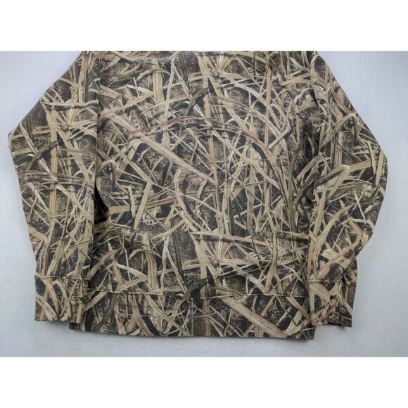 Cabelas Grass Camo Hoodie Pullover Sweatshirt SZ S Purple Embroidered Spell Out - Picture 6 of 10